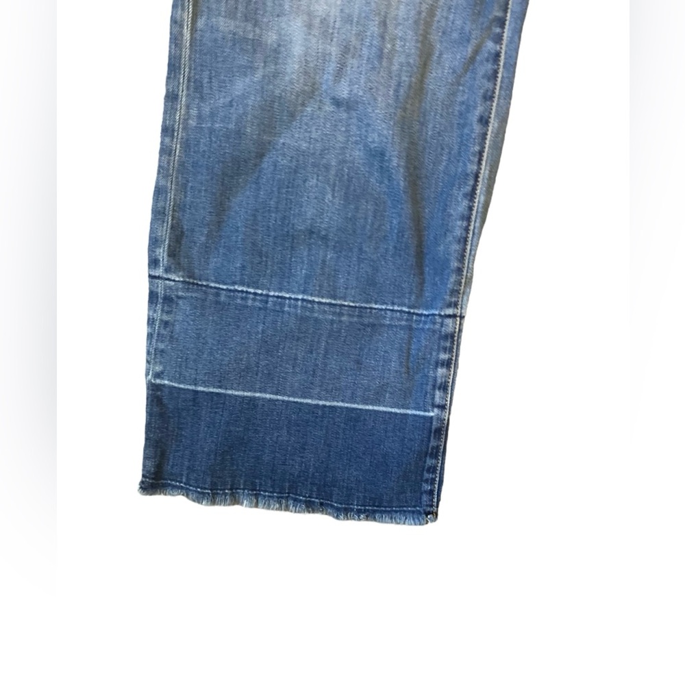 Anthropologie Pilcro & the Letterpress Raw Hem Cropped Flare Denim Wide Leg - Picture 7 of 11